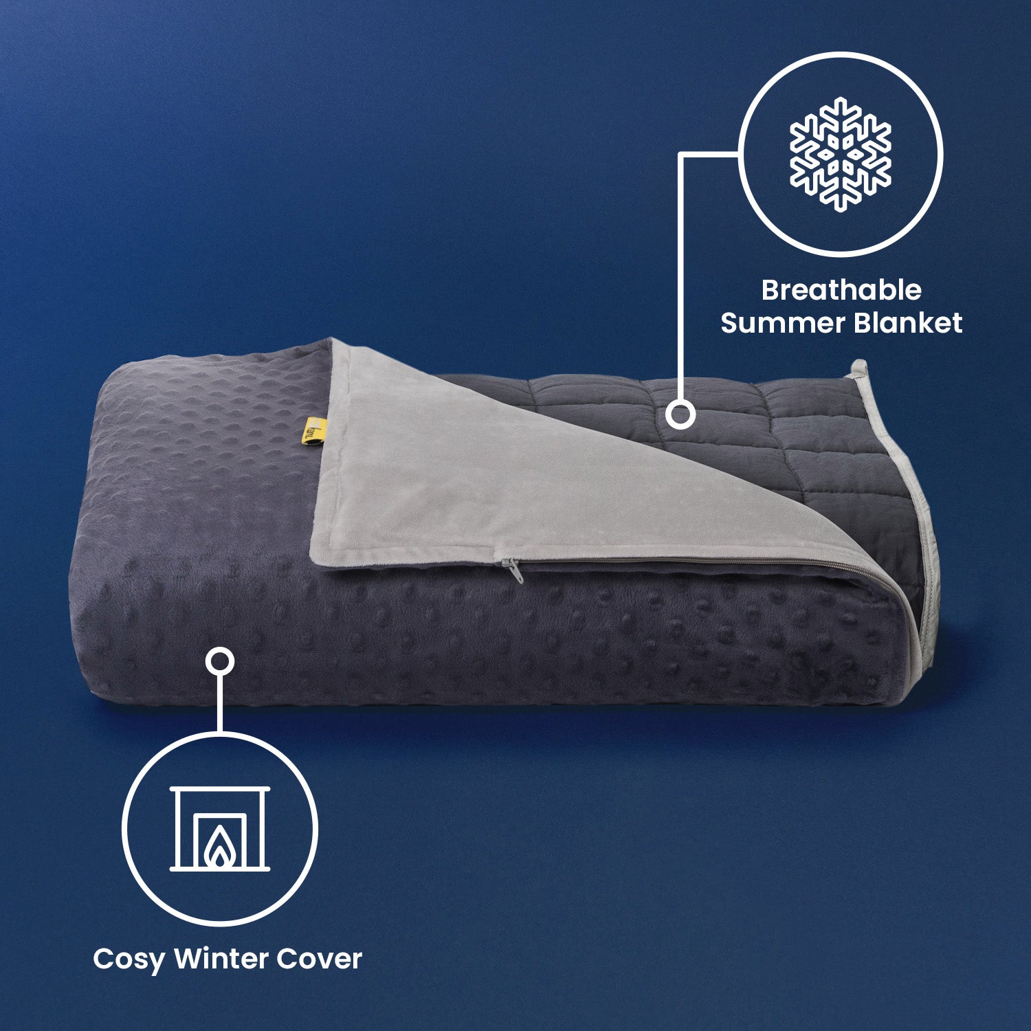 Grey Luxury Weighted Blanket - Adult 6.8kg