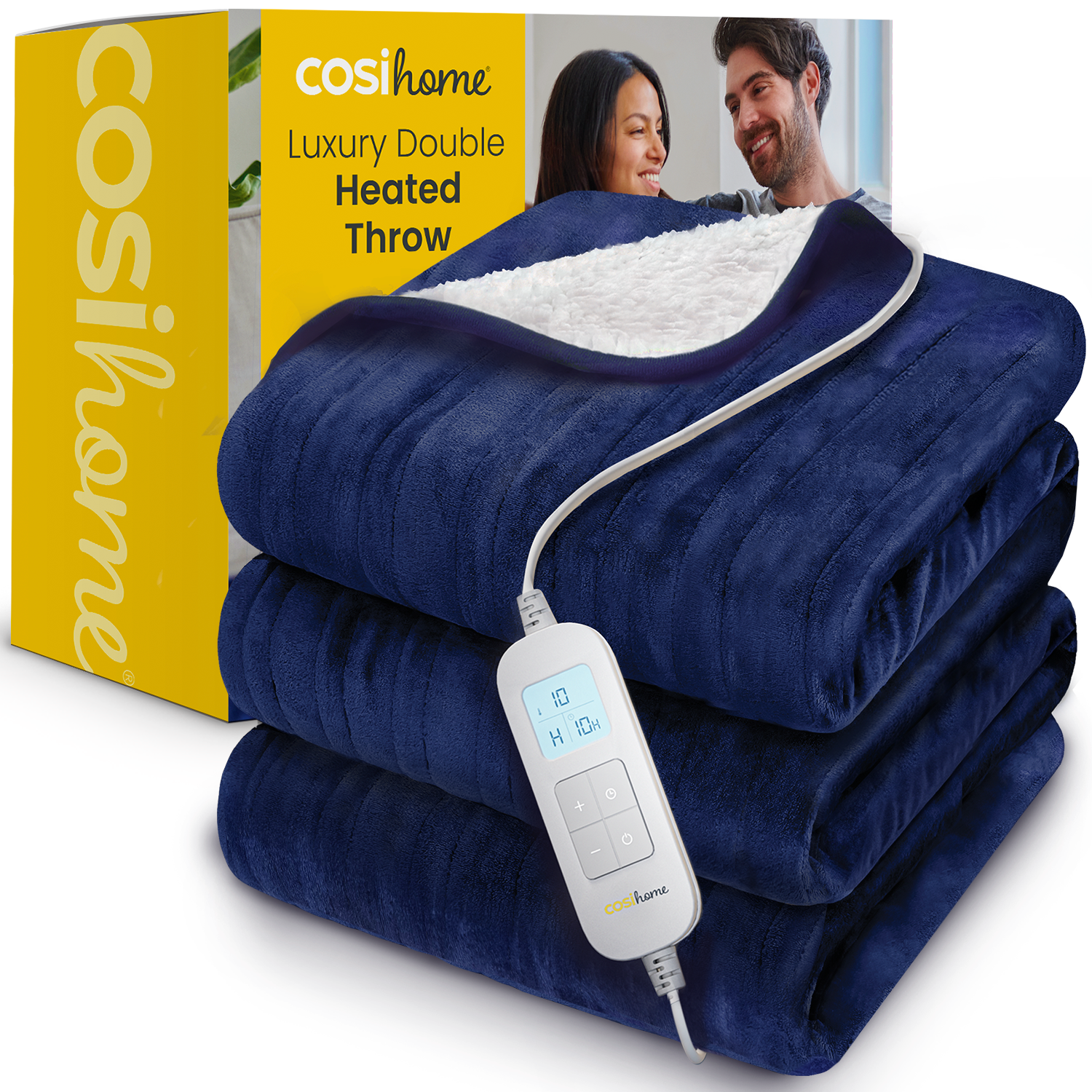 Luxurious Double Heated Throw Blanket With Timer