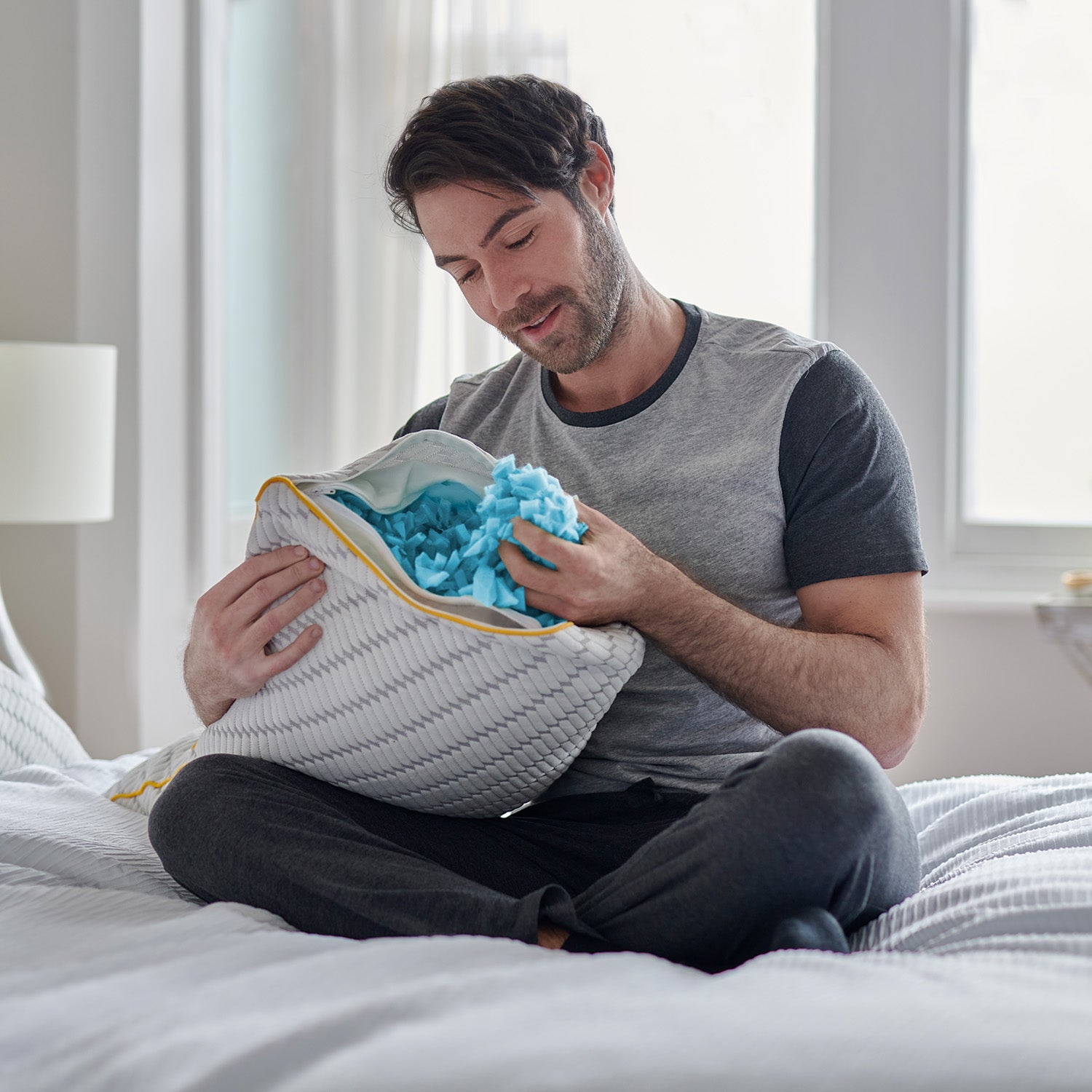 Luxury Memory Foam Pillow with Adjustable Filling Pack Free