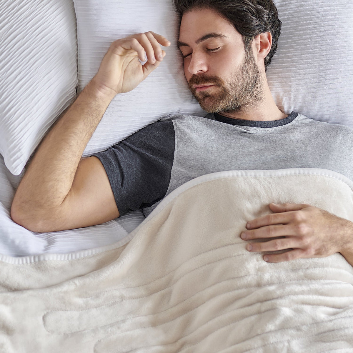 Fleece Electric Heated Throw Cream Free Next Day Delivery Cosi Home