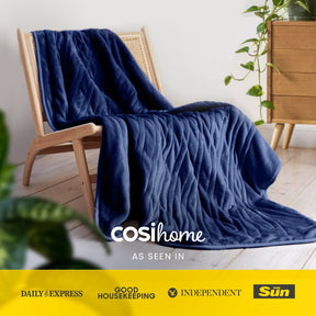 Fleece Electric Heated Throw - Navy