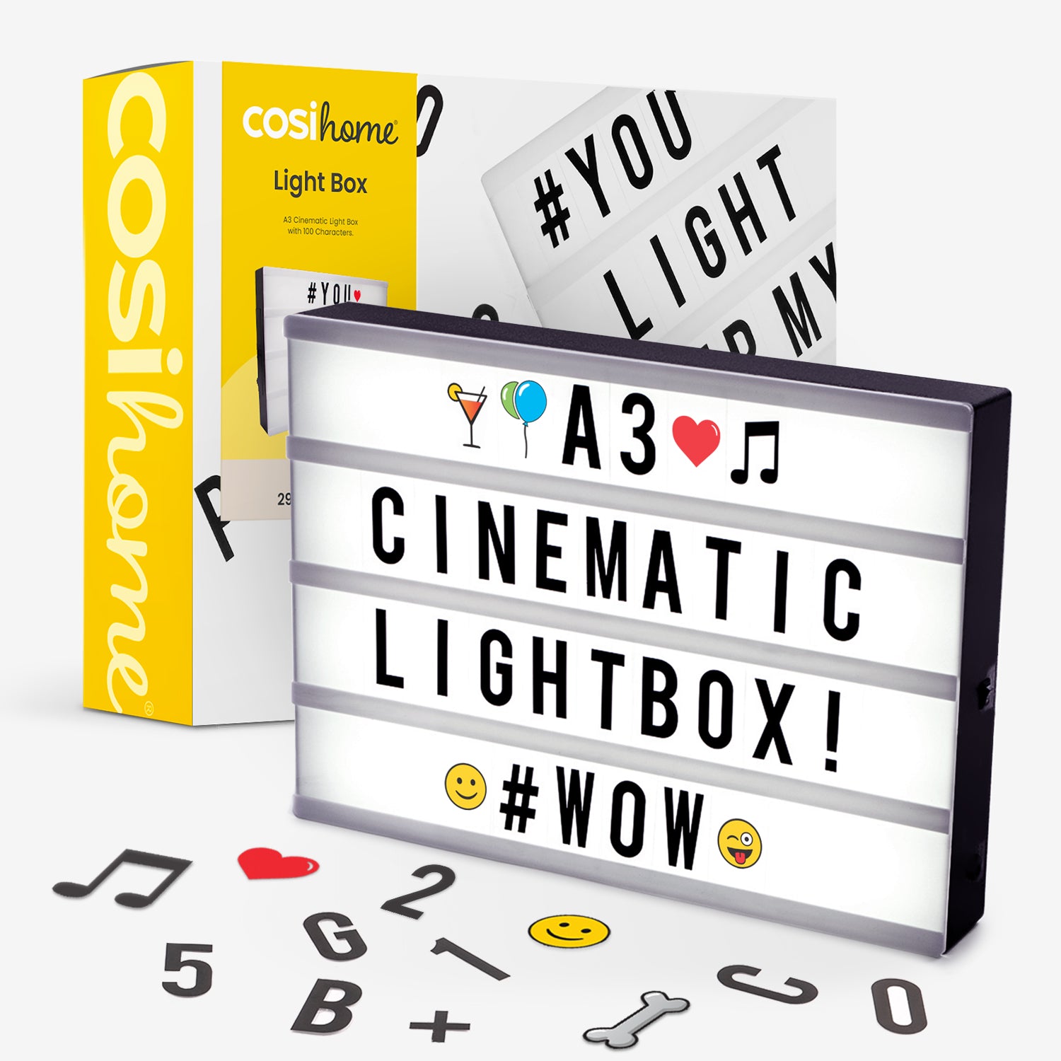 A4 Size Lightbox Letters LED Combination Cinema Light Box USB Port